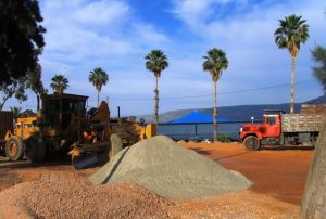 עבודות תשתית בחוף בכינרת לפני פפתיחת עונת הרחצה